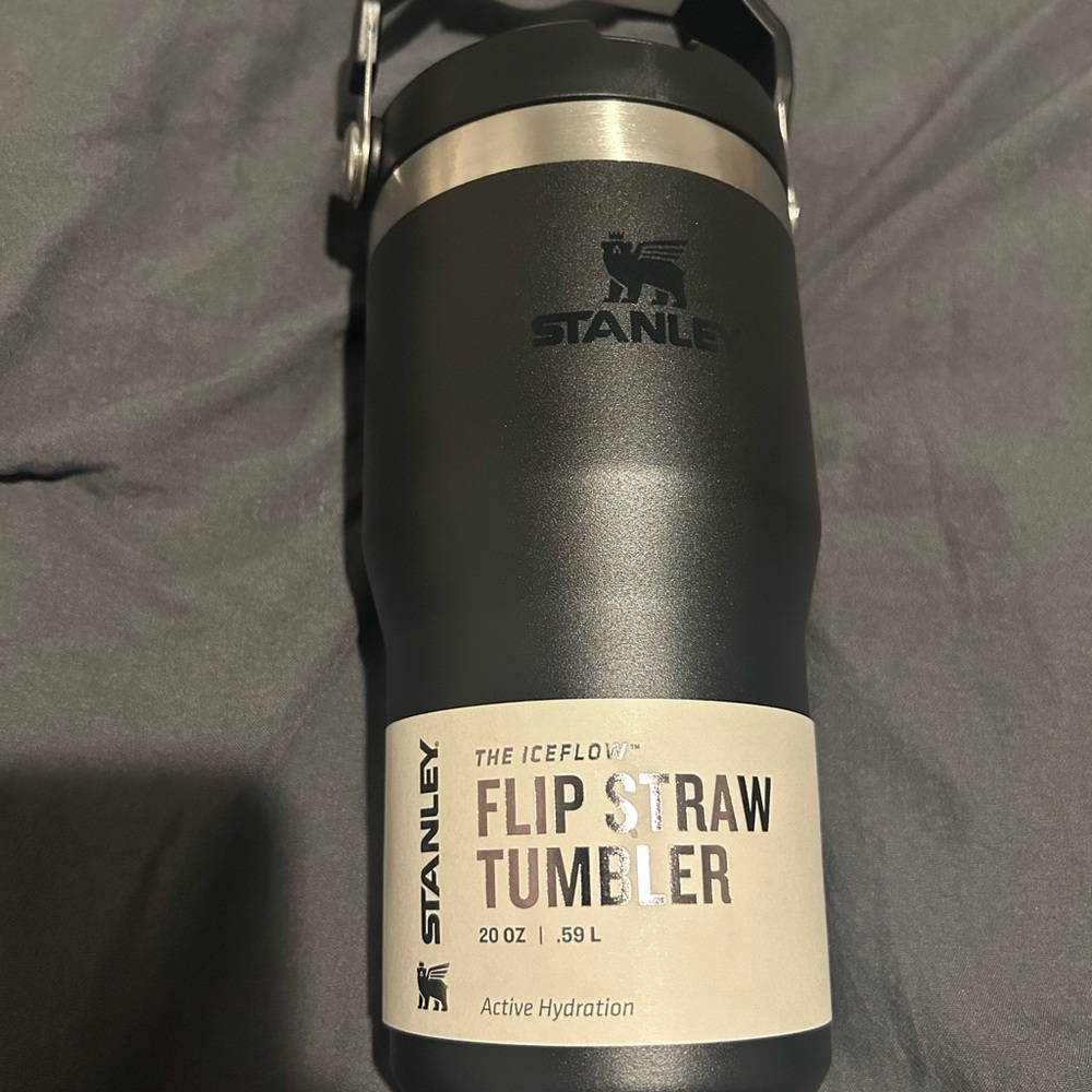 Stanley Flip Straw Tumbler 20 Ounce Black The Iceflow
